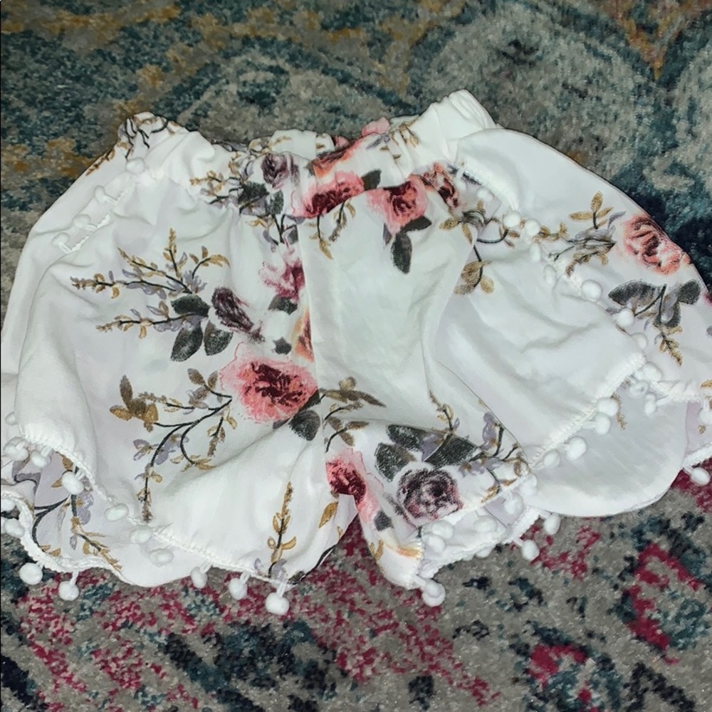 Floral print dress shorts